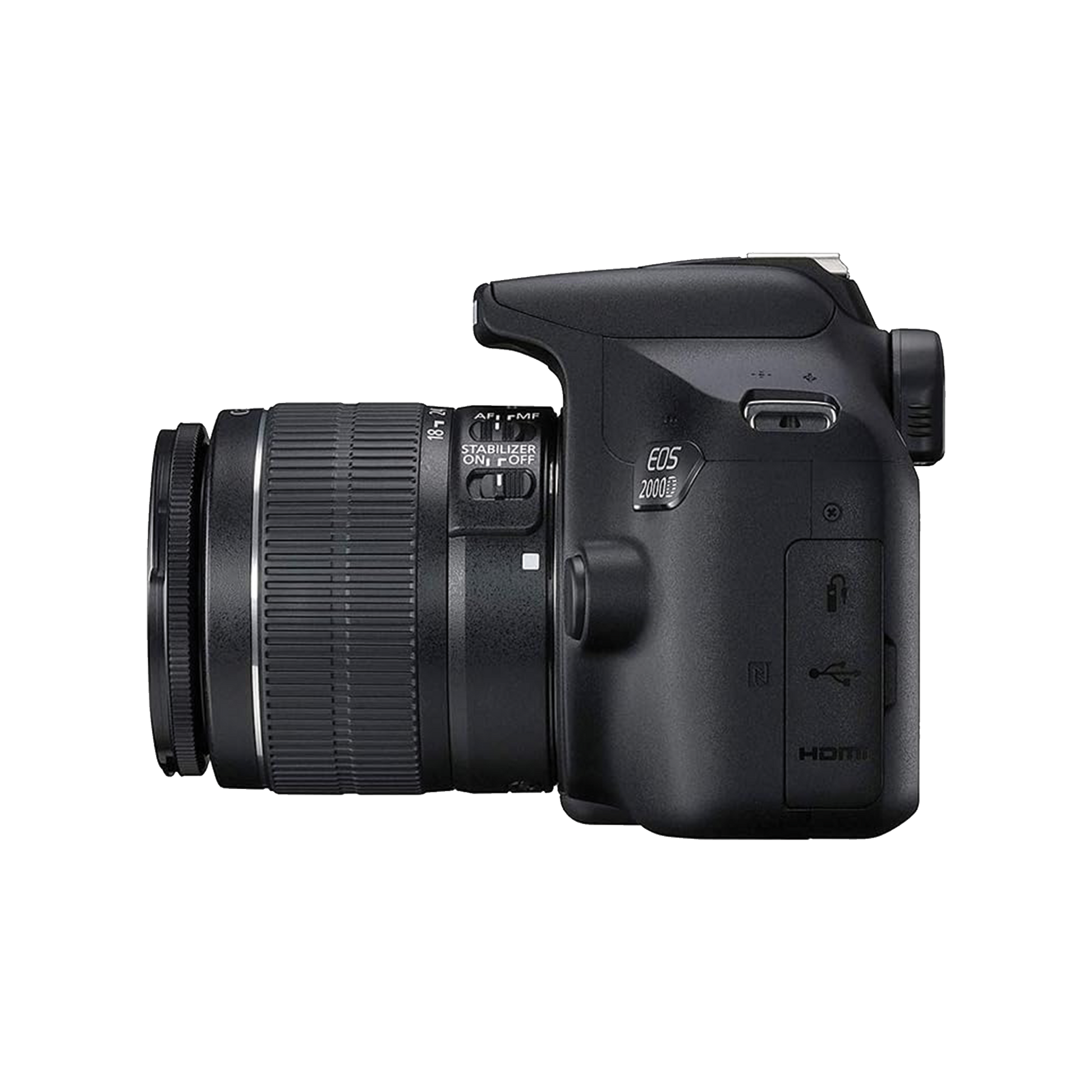 Canon EOS 2000D DSLR Camera and EF-S 18-55 mm f/3.5-5.6 IS II Lens - Black