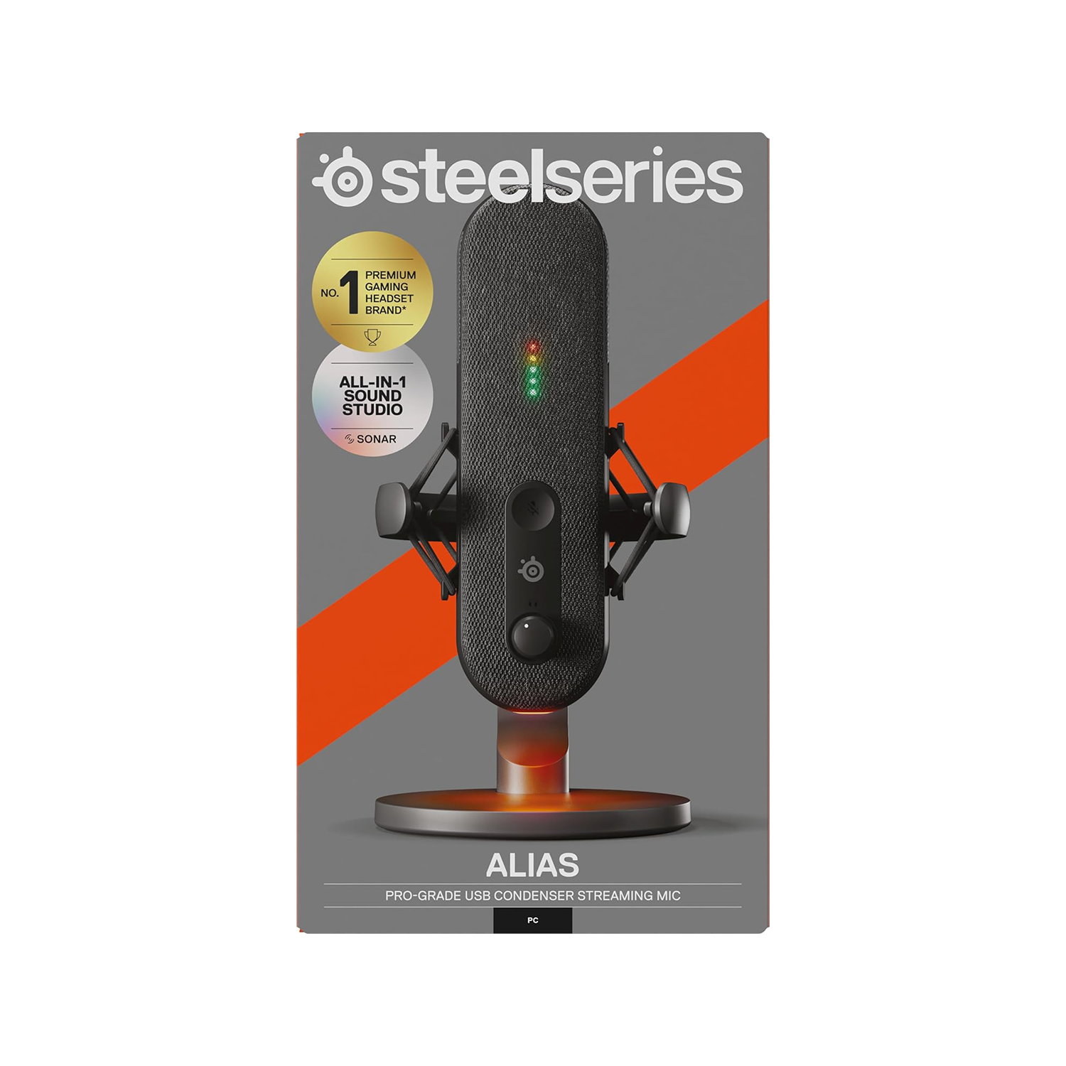 SteelSeries Alias USB Mic For PC - Black